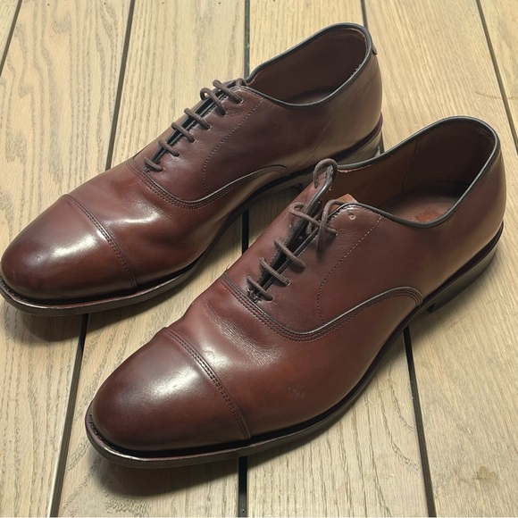 Allen Edmonds "PARK AVENUE" Men's Sz 12D Cap Oxfords USA Burgundy - Picture 9 of 12